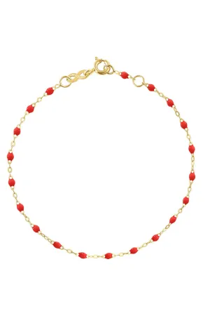 6.7" Classic Gigi Bracelet - Poppy   Yellow Gold