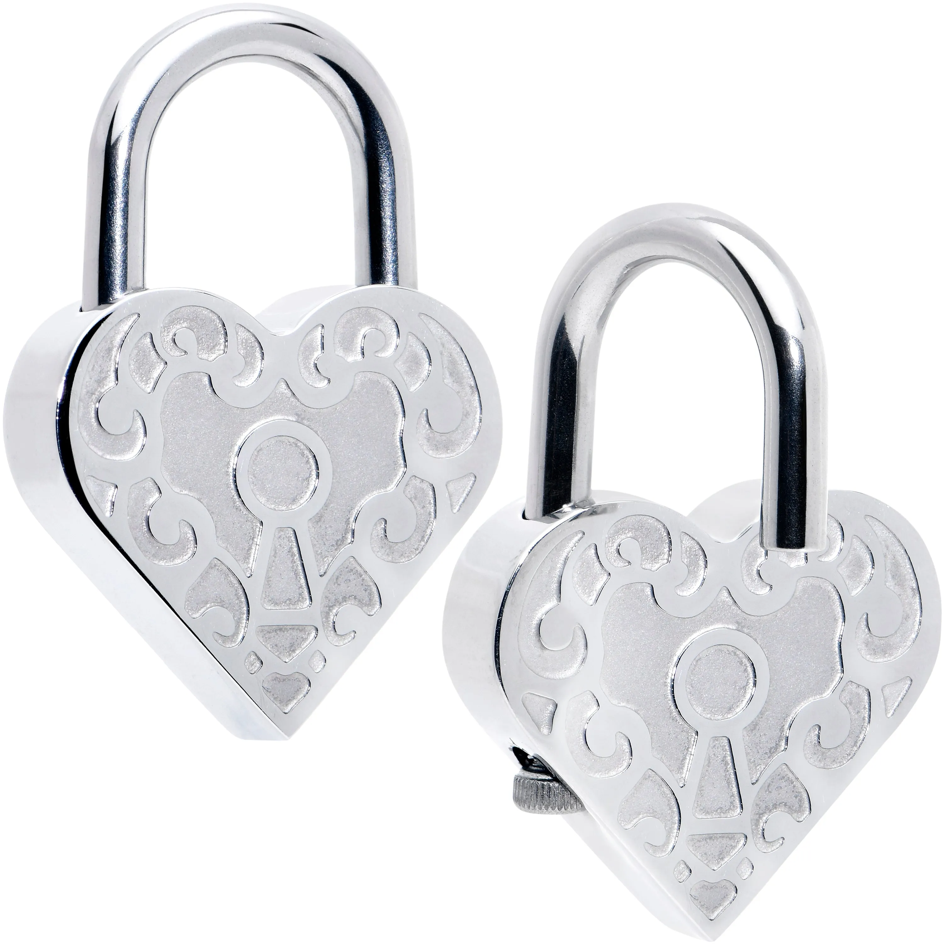 8 Gauge Heart Love Ear Weight Set