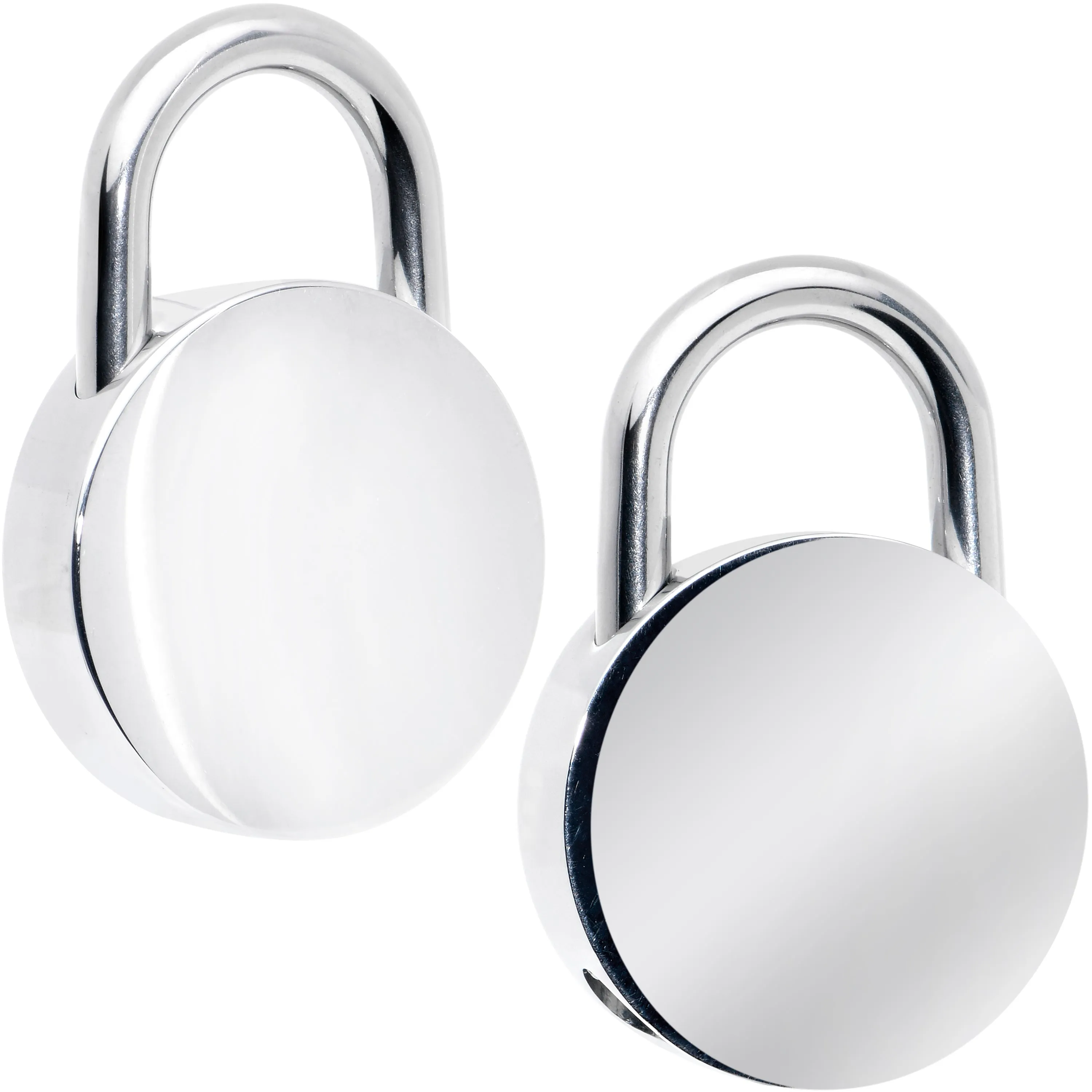 8 Gauge Round Padlock Ear Weight Set