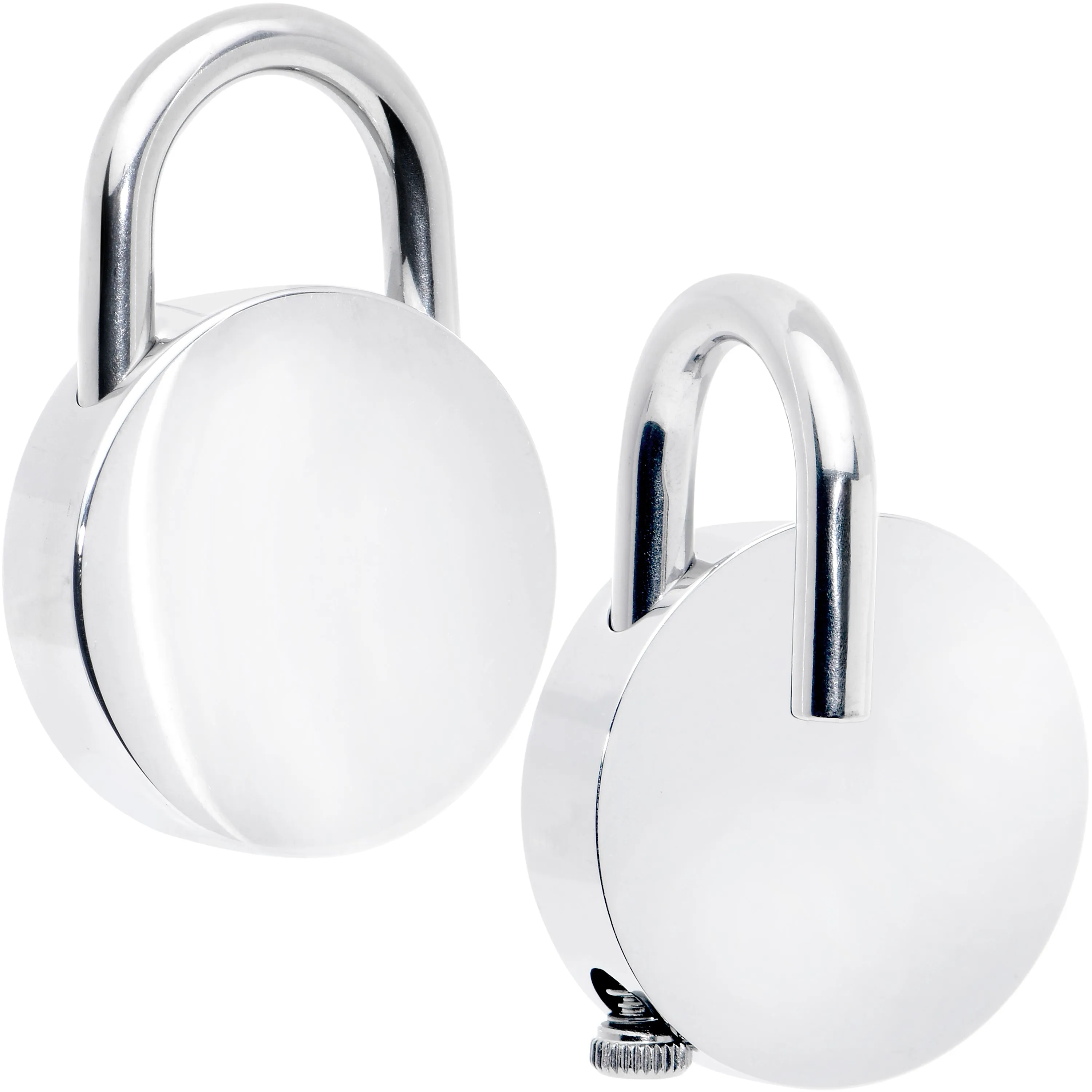 8 Gauge Round Padlock Ear Weight Set