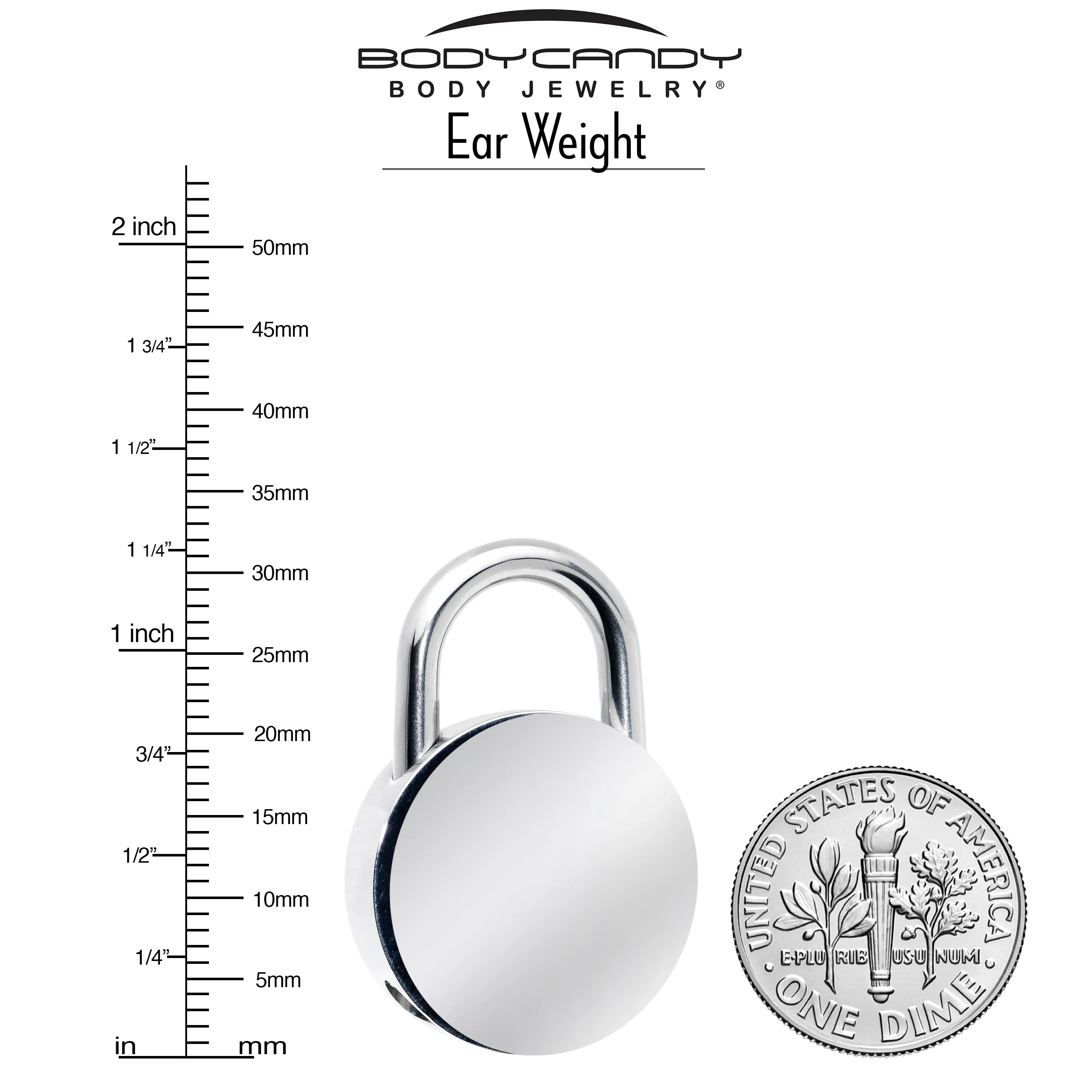 8 Gauge Round Padlock Ear Weight Set