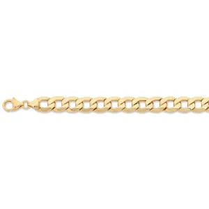 9ct Yellow Gold Curb Bracelet 21cm
