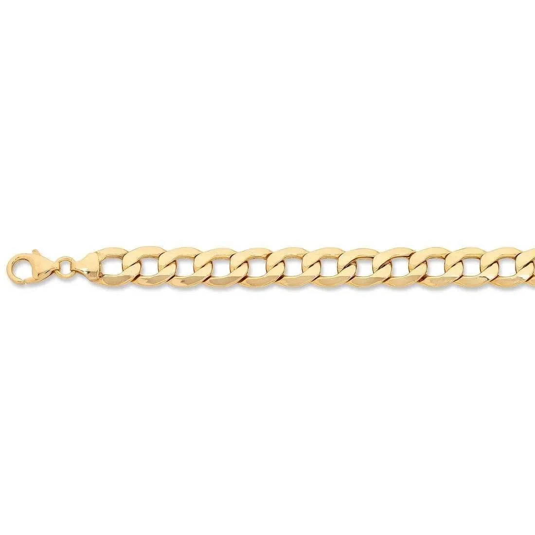 9ct Yellow Gold Curb Bracelet 21cm