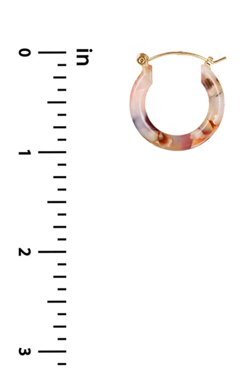 Acetate Round Huggie Earring