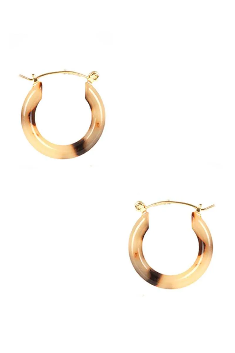 Acetate Round Huggie Earring