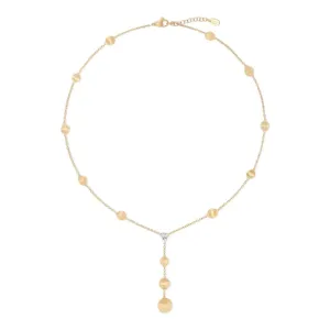 Africa 18K Yellow Gold  Lariat Necklace