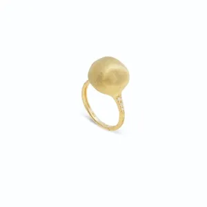 Africa Boule 18K Yellow Gold and Diamond Ring