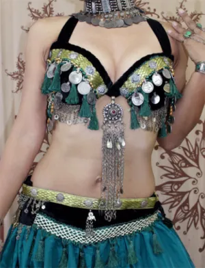 Aishwarya bra belt set green WS