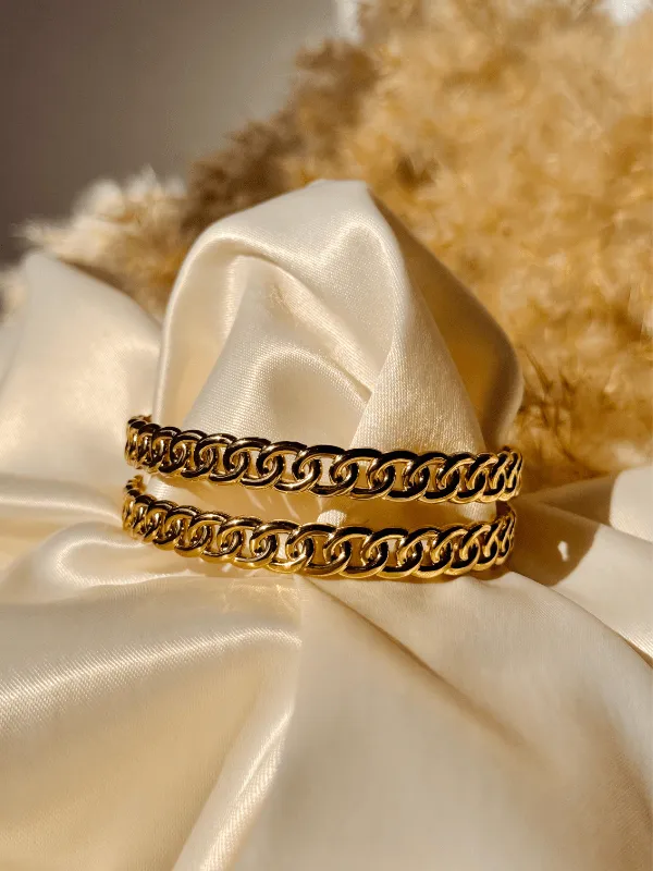 Aliya Simple Bangle - Stainless Steel