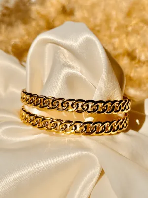 Aliya Simple Bangle - Stainless Steel