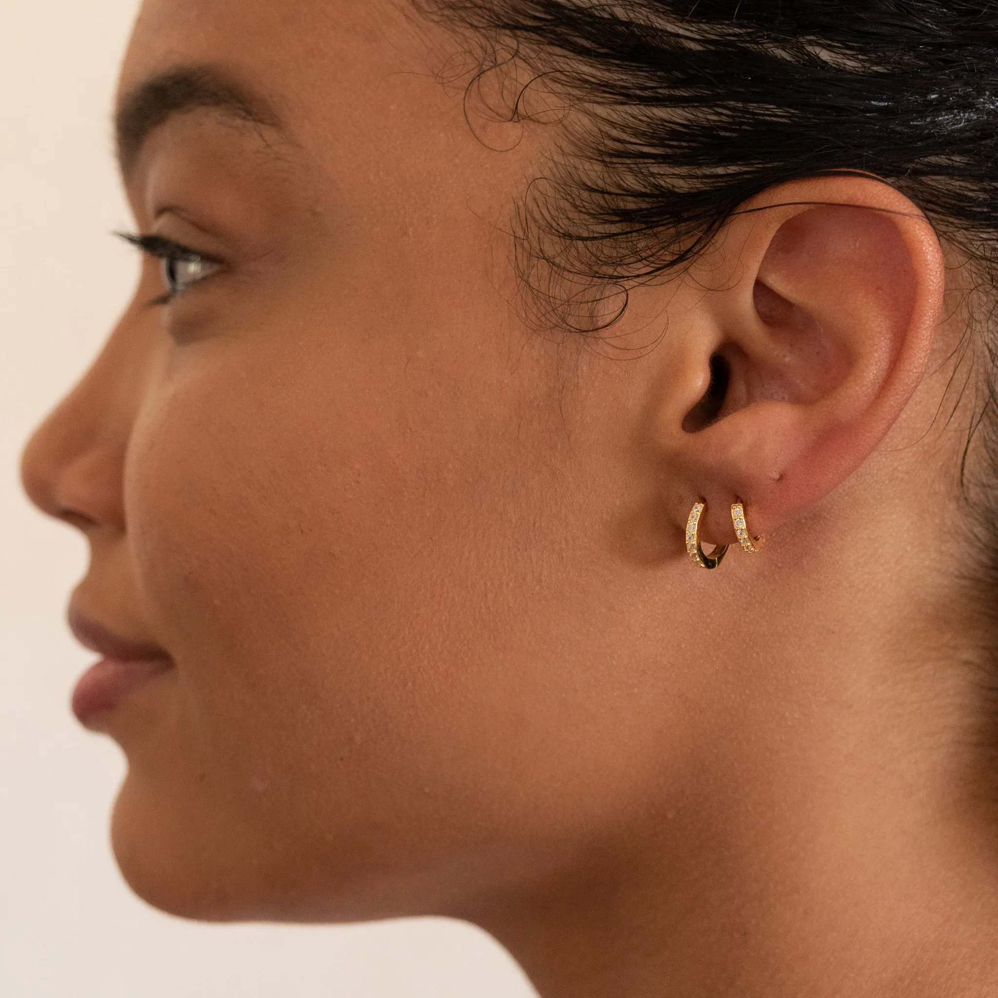 Amelia CZ Huggie Earrings