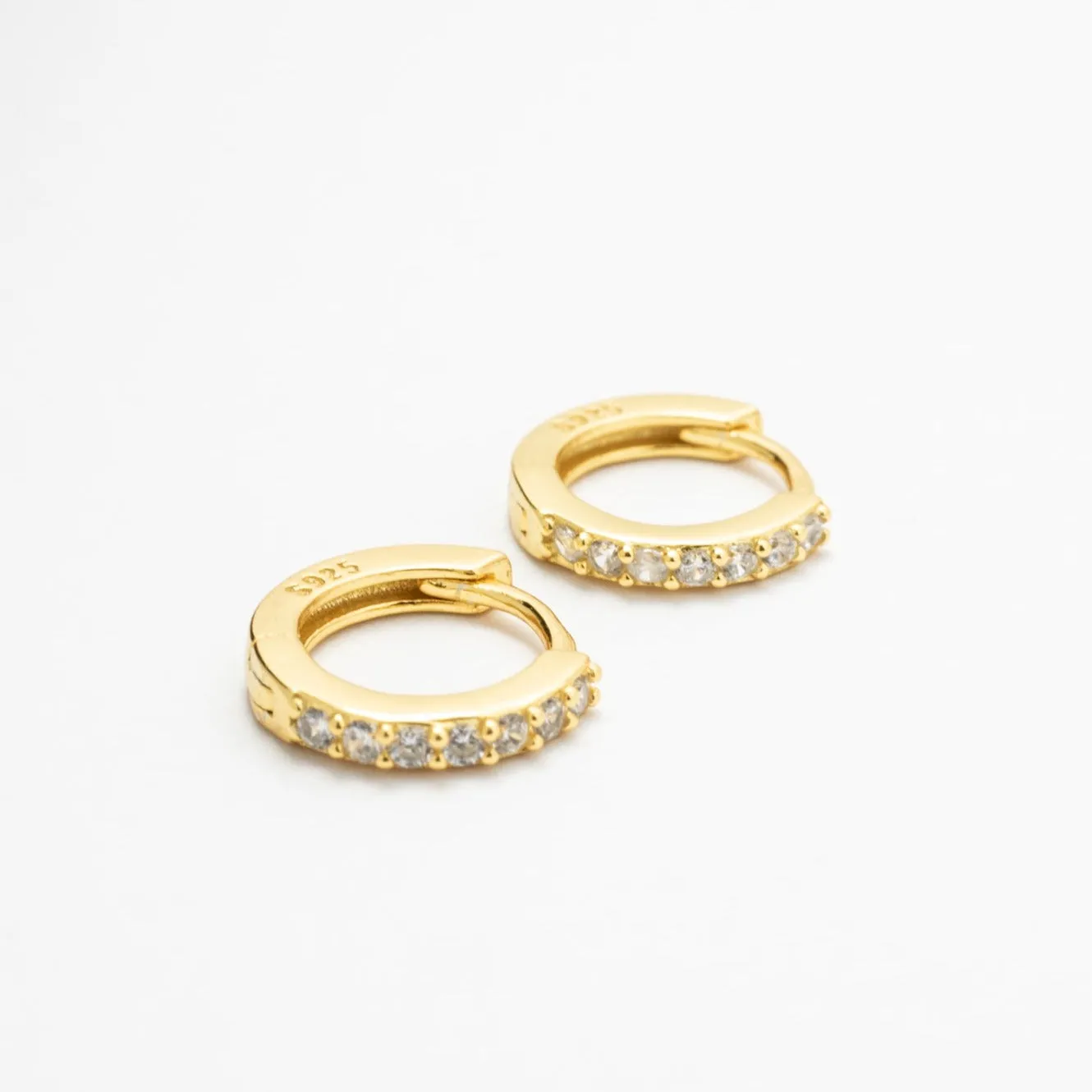 Amelia CZ Huggie Earrings