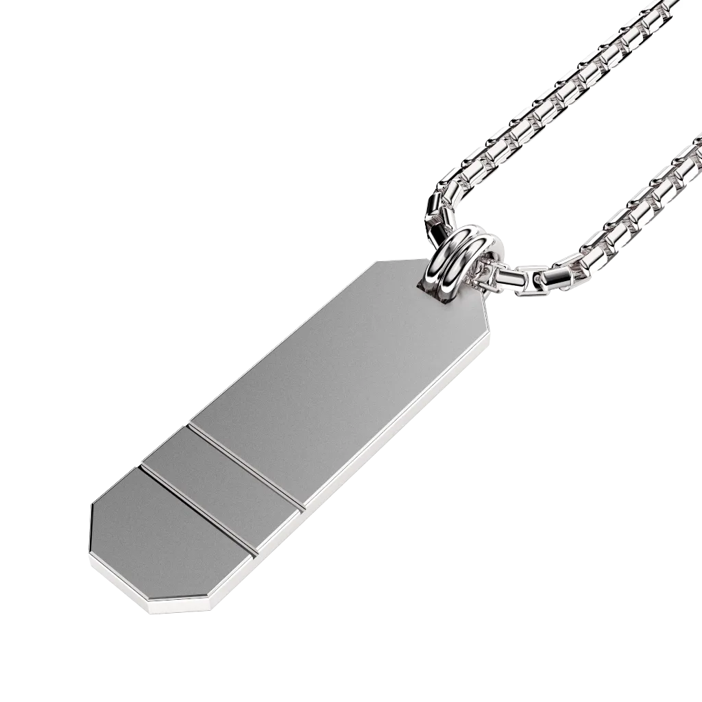 Angled Set Your Bar Sterling Silver Double Horizontal Matte/Polished Design