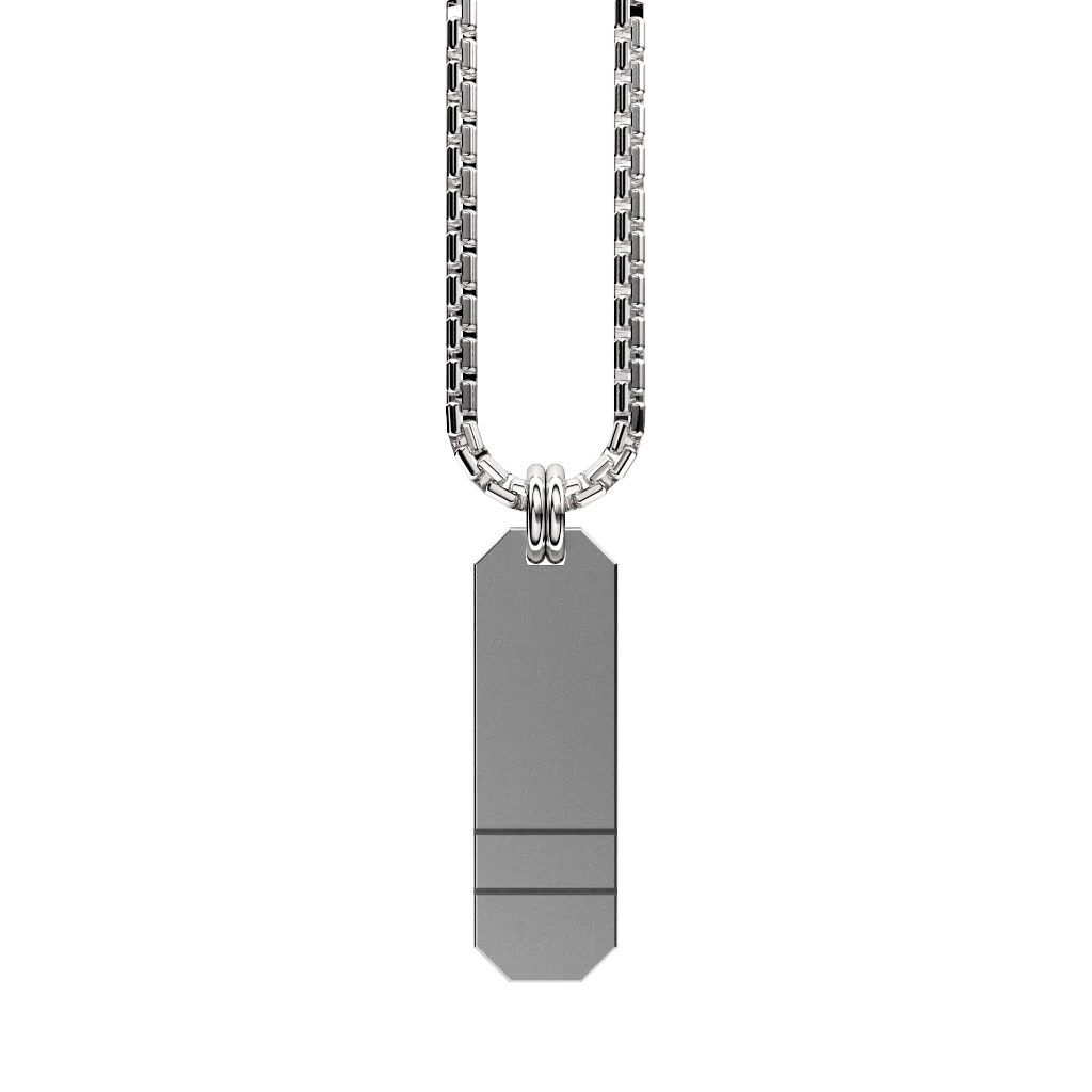 Angled Set Your Bar Sterling Silver Double Horizontal Matte/Polished Design