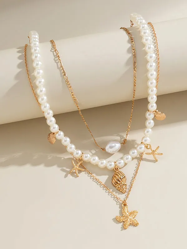 Animal Shape Beaded Chains Dainty Necklace Necklaces Accessories Three Pieces