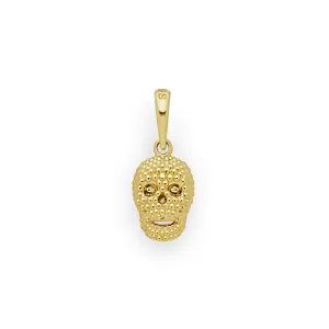Anthem 18K Gold Caviar Beaded Skull Amulet