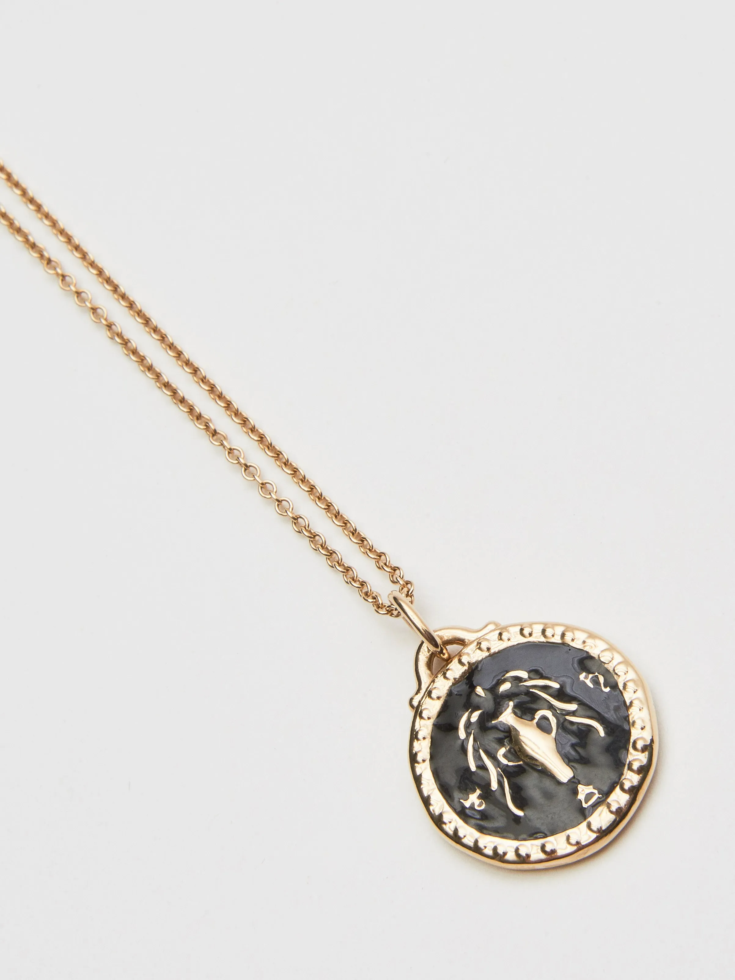 Aquarius Pendant - Black Enamel