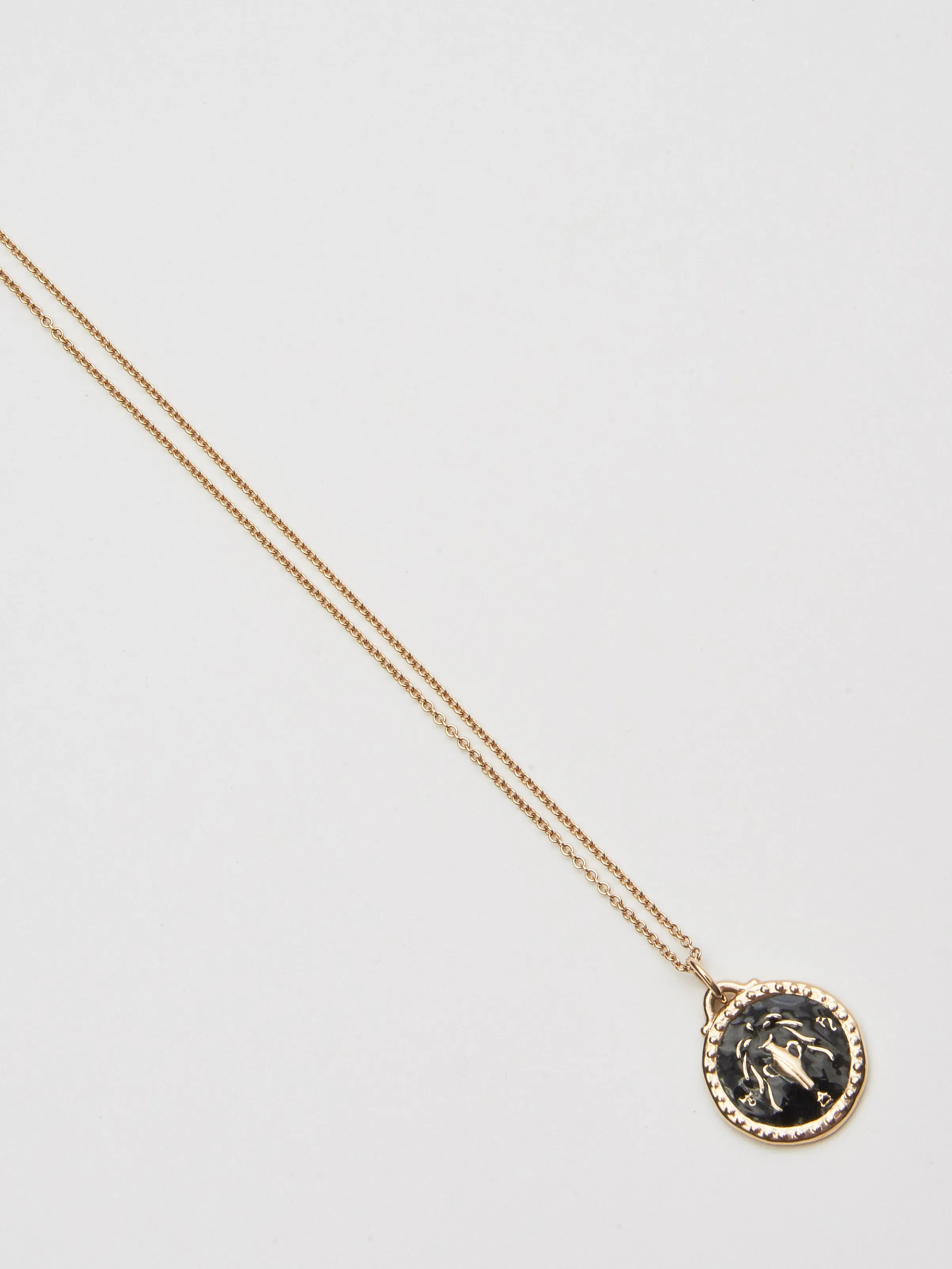 Aquarius Pendant - Black Enamel