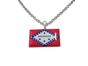 Arkansas State Flag Pendant Necklace