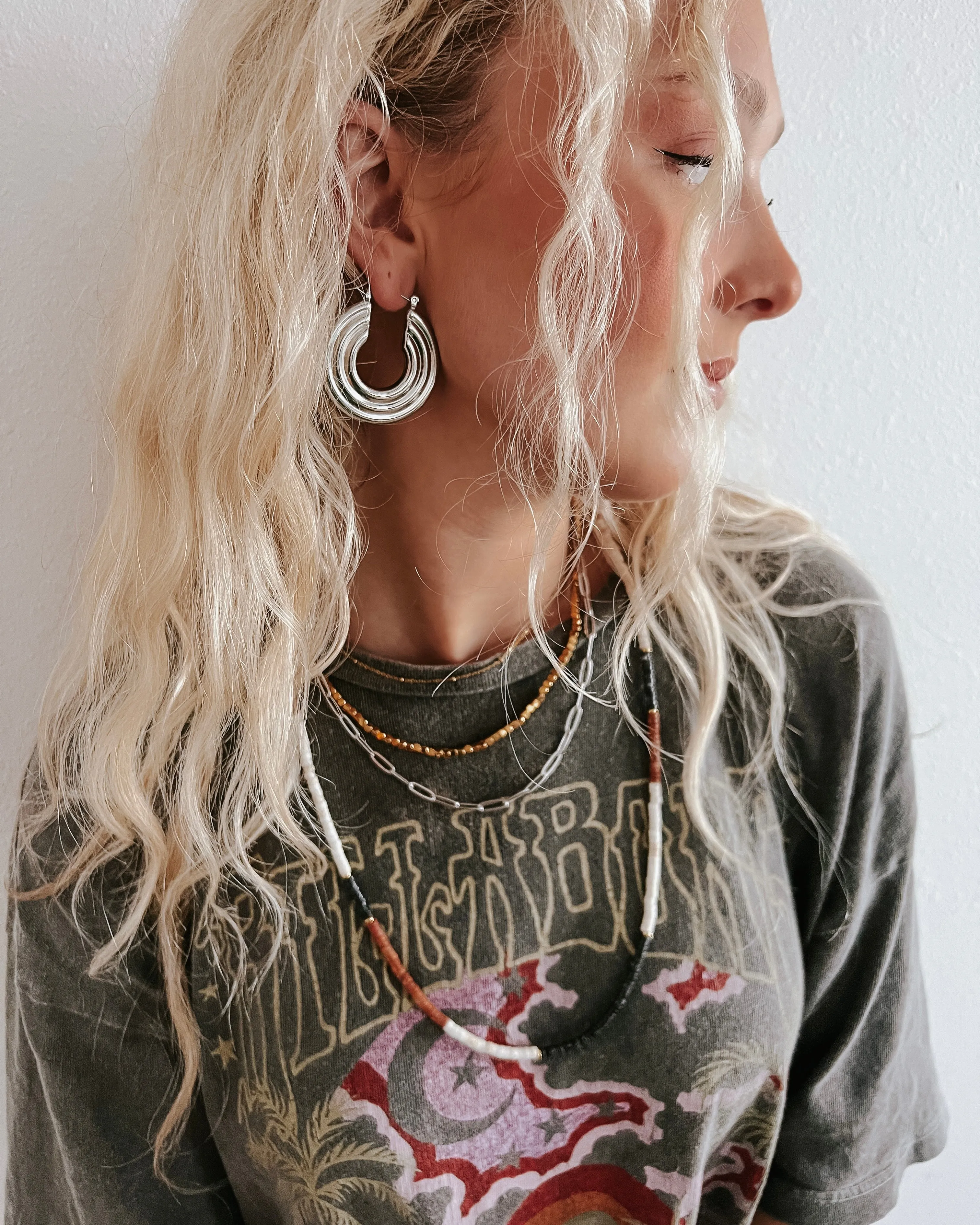 Arlet Long Beaded Layering Necklace || Choose Color