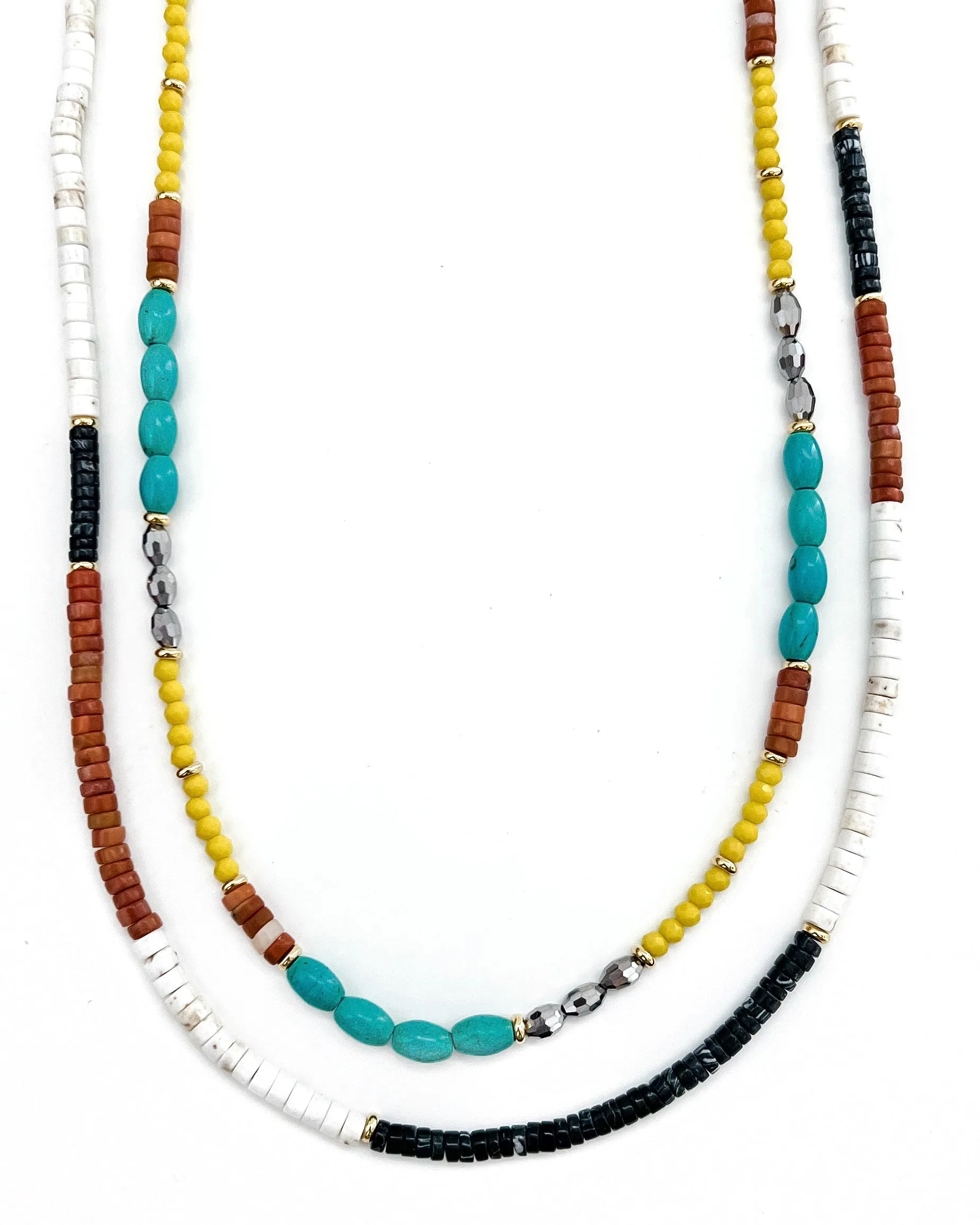 Arlet Long Beaded Layering Necklace || Choose Color