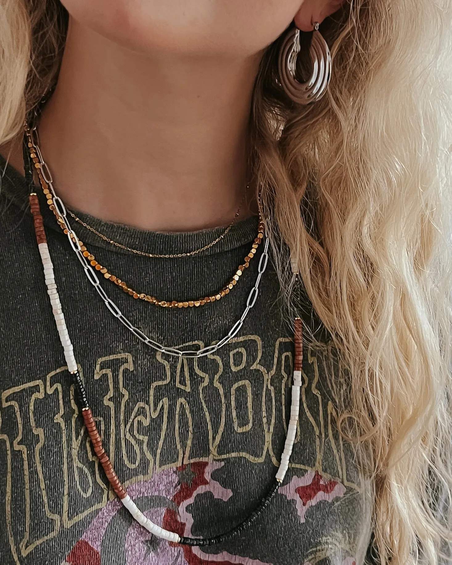 Arlet Long Beaded Layering Necklace || Choose Color