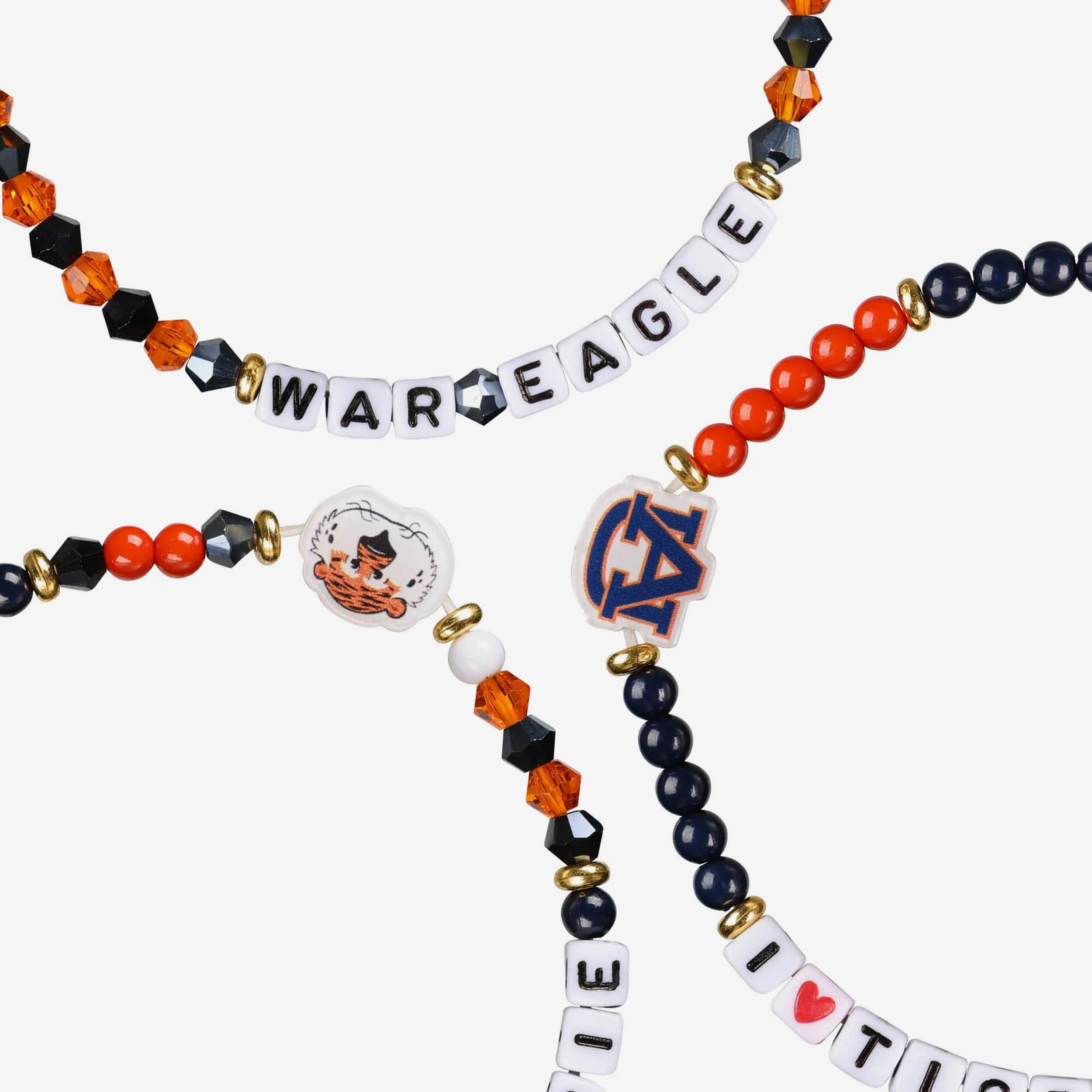 Auburn Tigers 3 Pack Friendship Bracelet