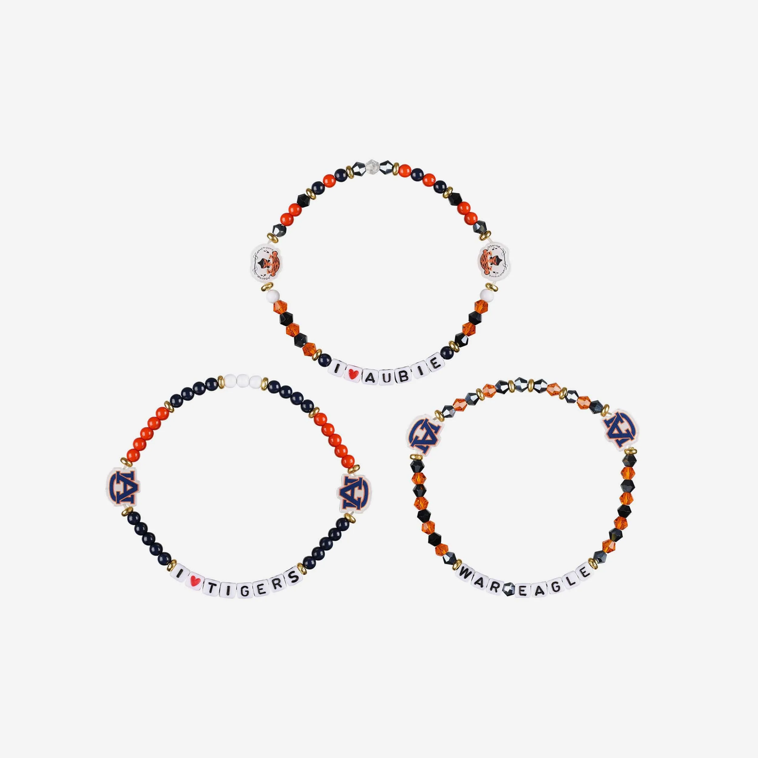 Auburn Tigers 3 Pack Friendship Bracelet
