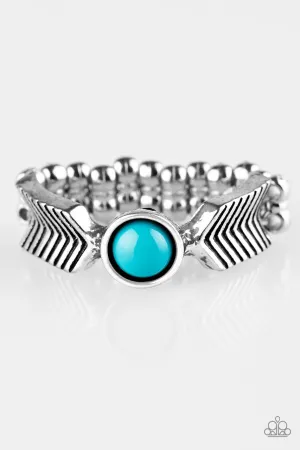 Awesomely ARROW-Dynamic Blue Paparazzi Ring