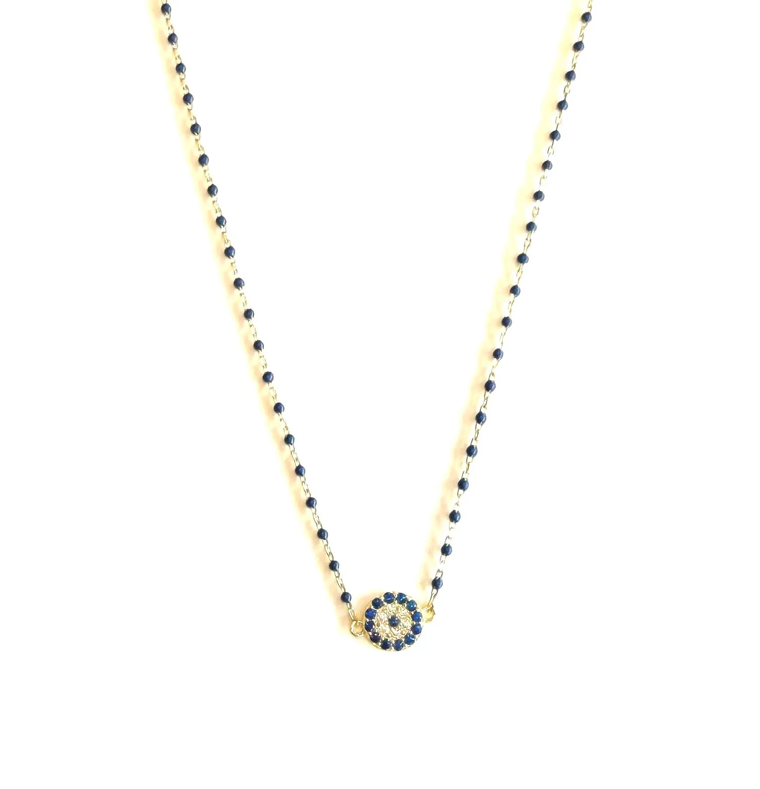 Ayala Beaded Evil Eye Necklace