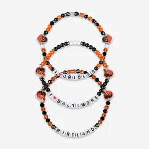 Baltimore Orioles 3 Pack Friendship Bracelet
