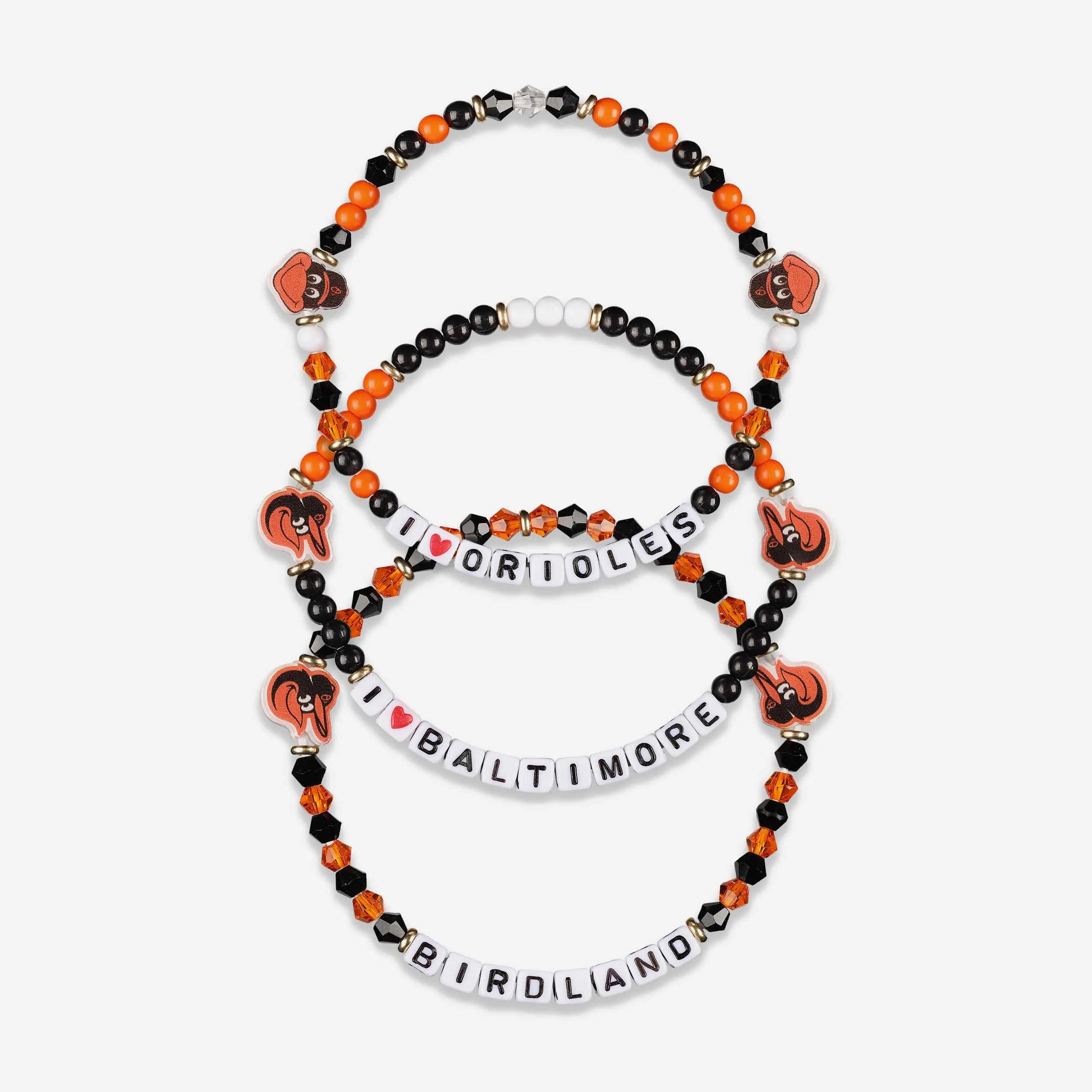 Baltimore Orioles 3 Pack Friendship Bracelet