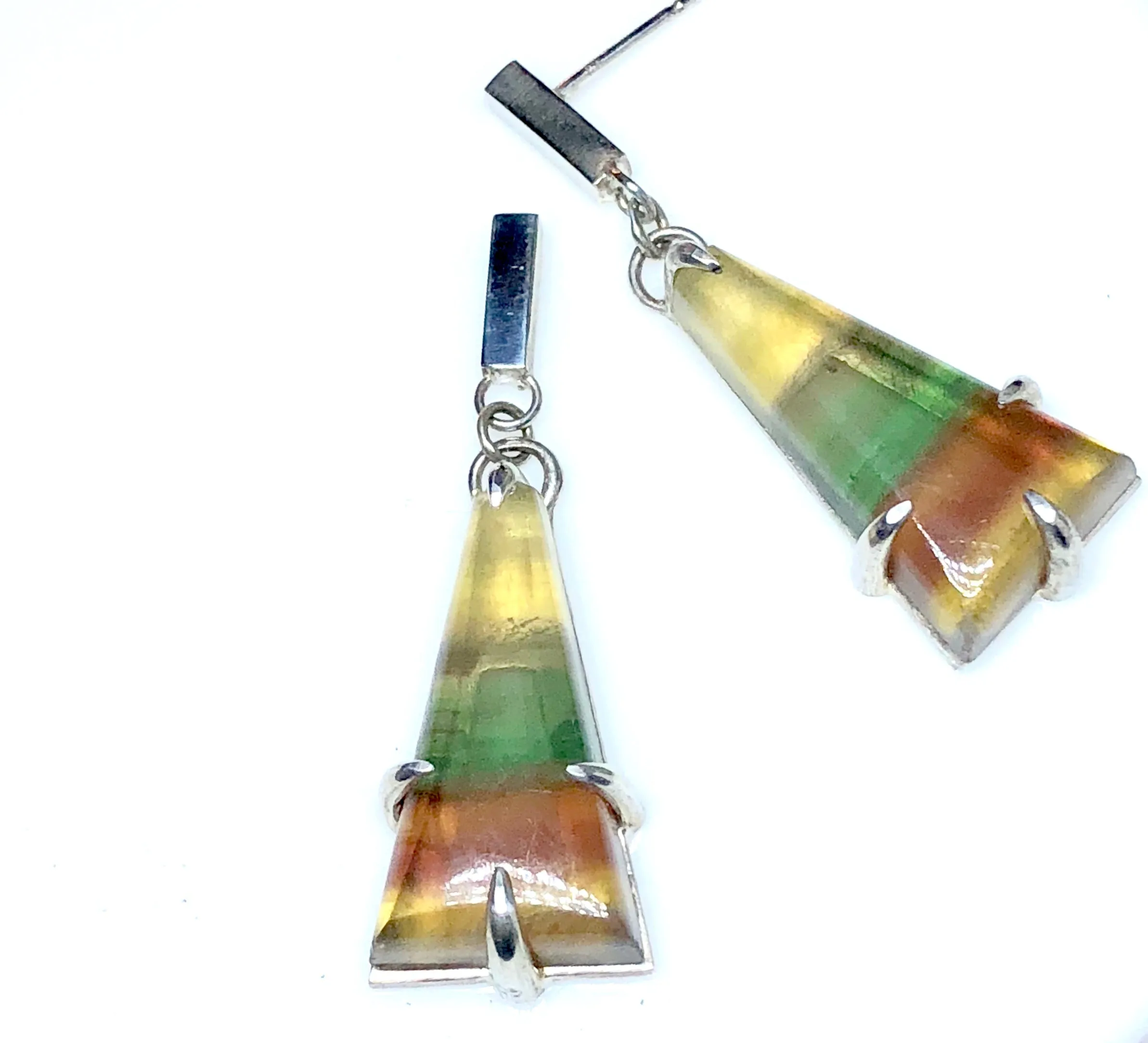 Banded Fluorite Earrings
