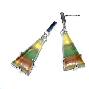 Banded Fluorite Earrings