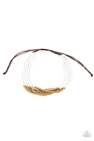 BEAD Bold White Paparazzi Bracelet