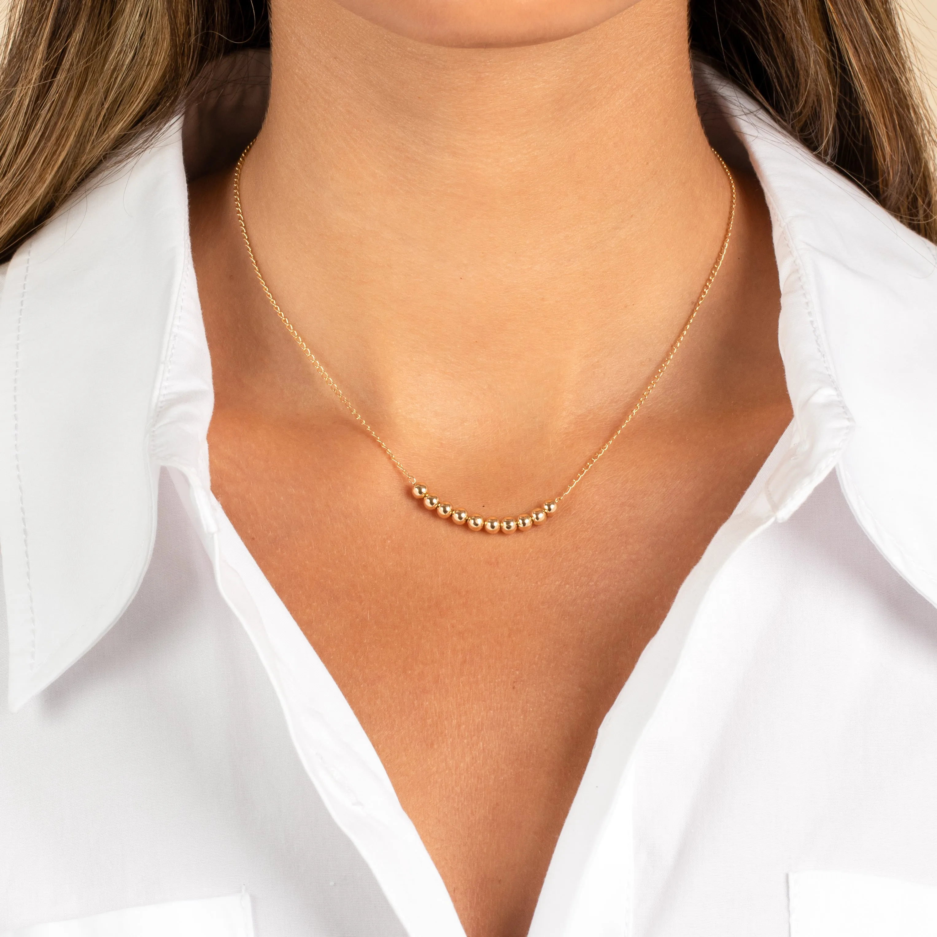 Beaded Ball Chain Necklace