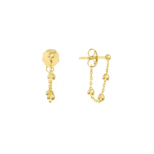 Beaded Chain Huggie Earrings