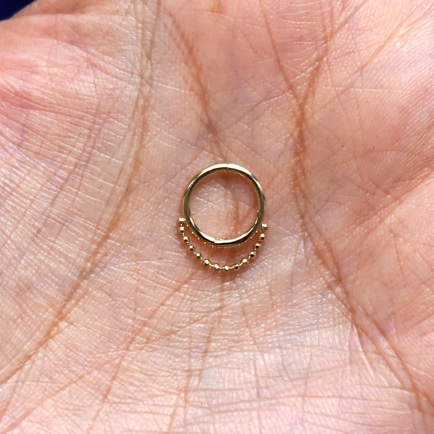 Beaded Huggie Earring / Piercing