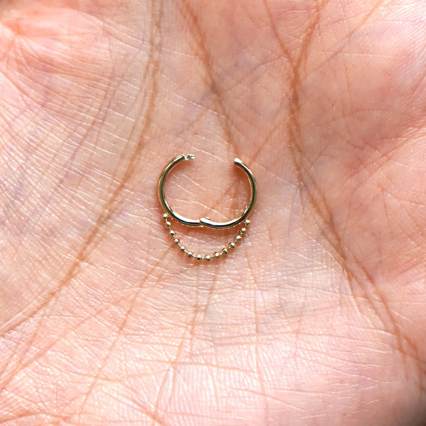 Beaded Huggie Earring / Piercing