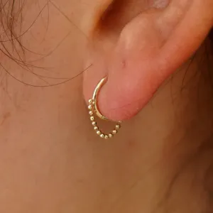 Beaded Huggie Earring / Piercing