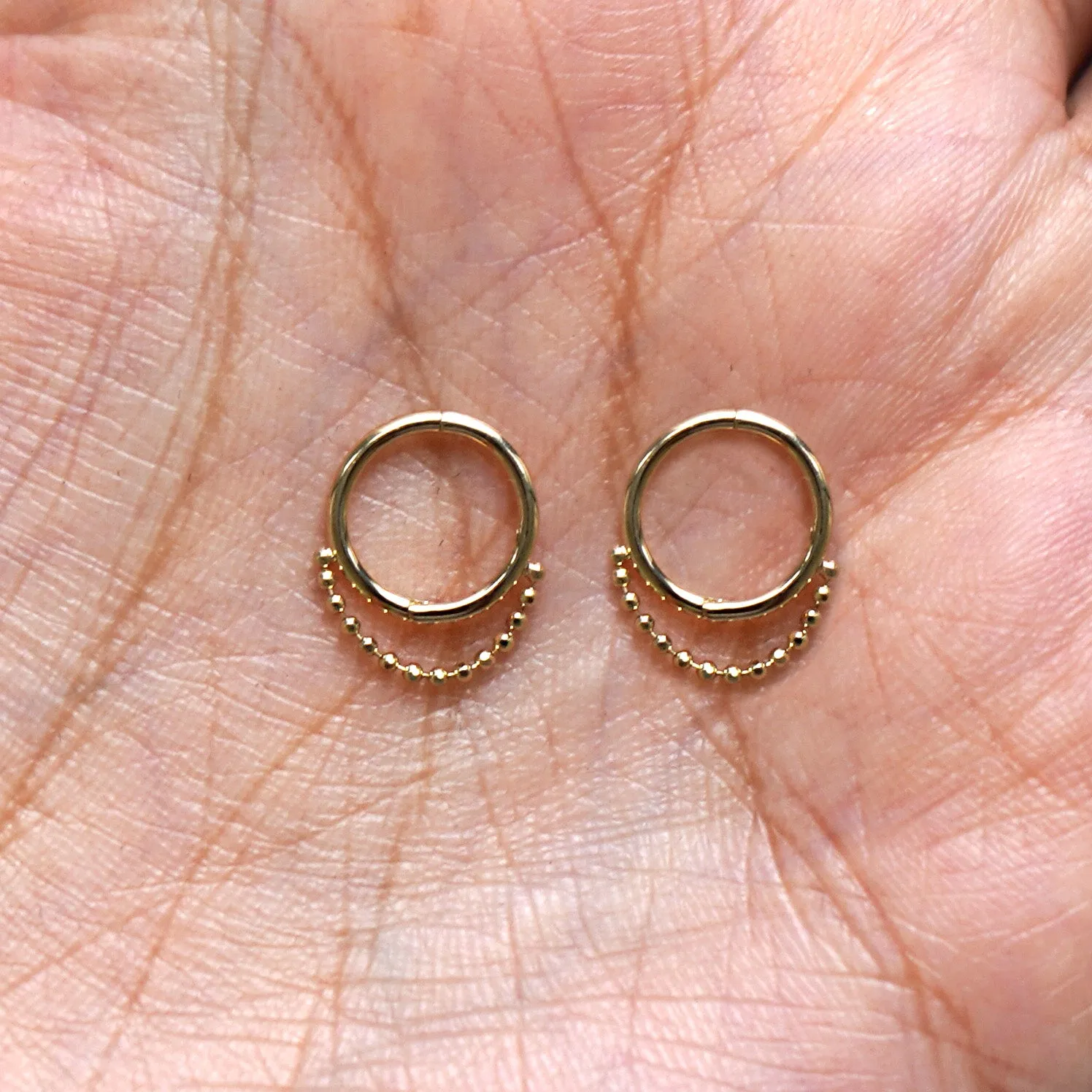 Beaded Huggie Earring / Piercing