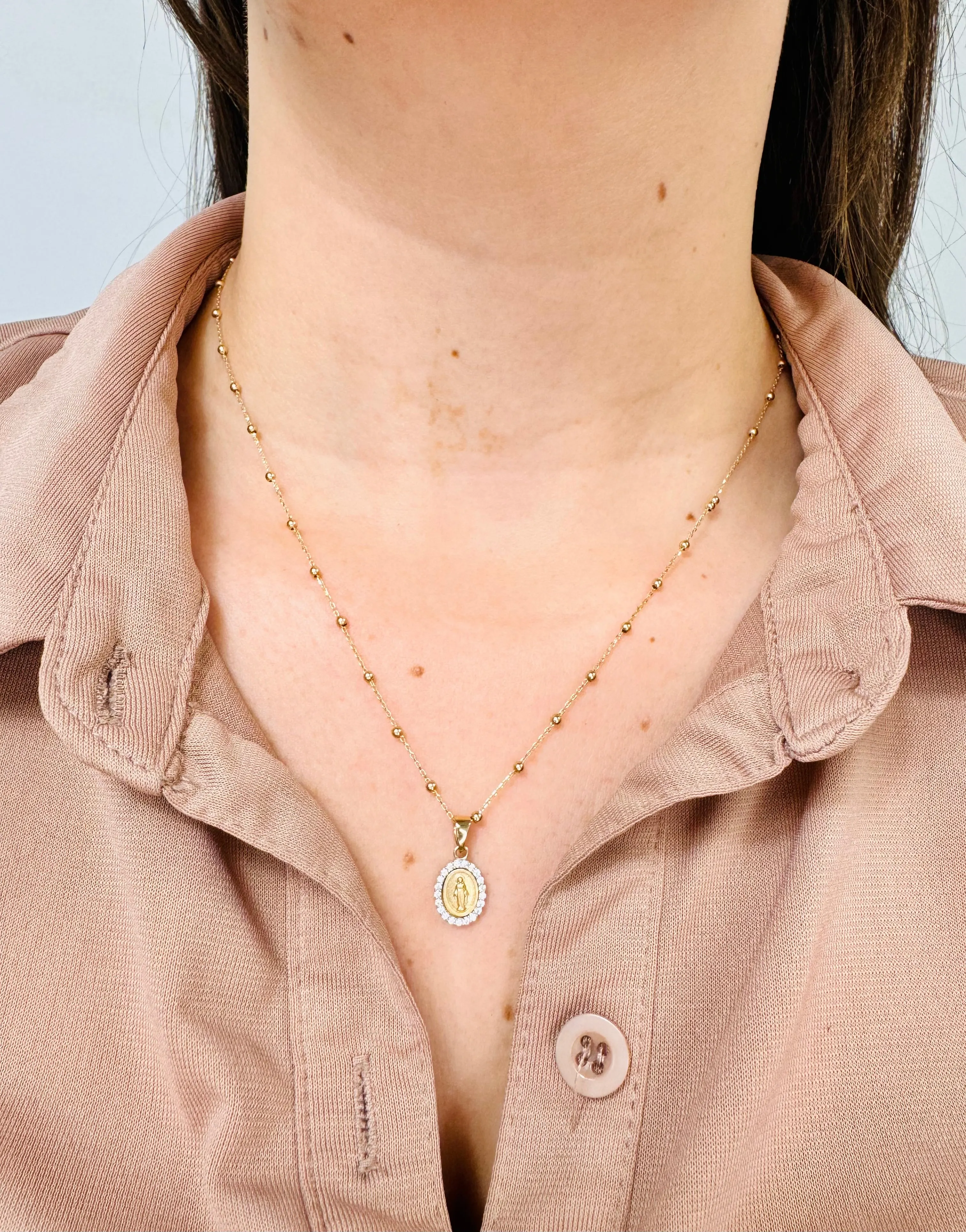 Beaded Necklace (0.5" between beads)