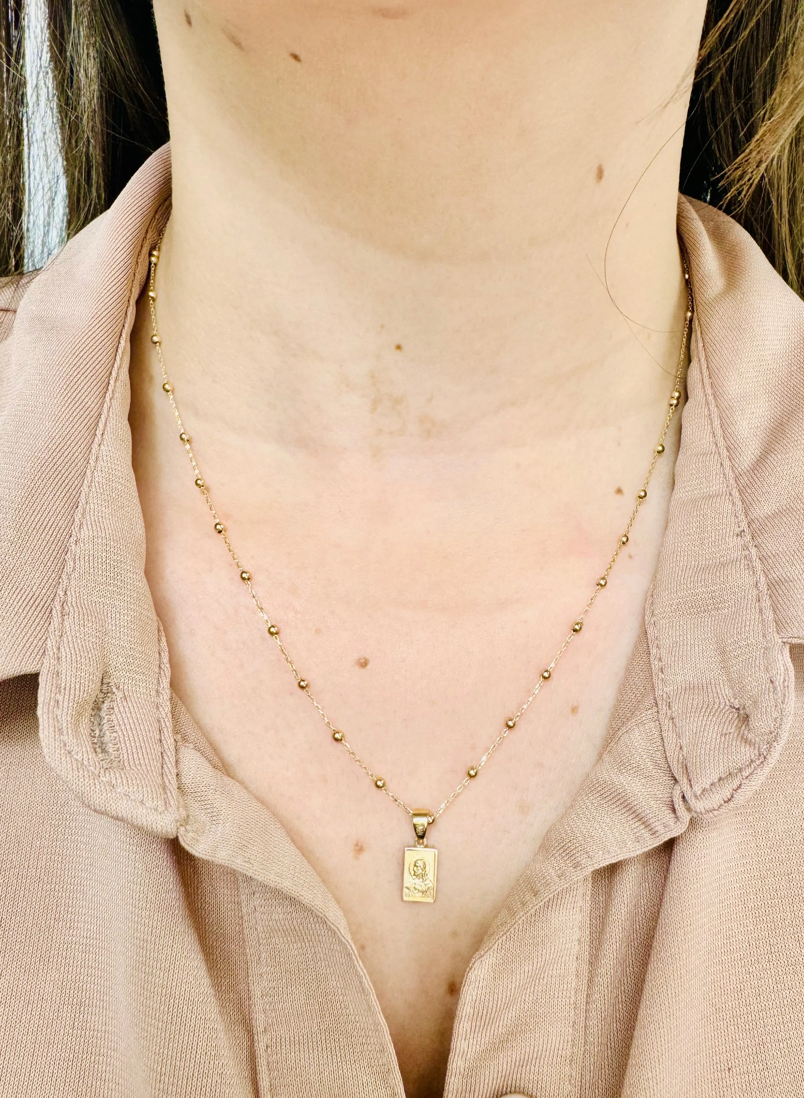Beaded Necklace (0.5" between beads)