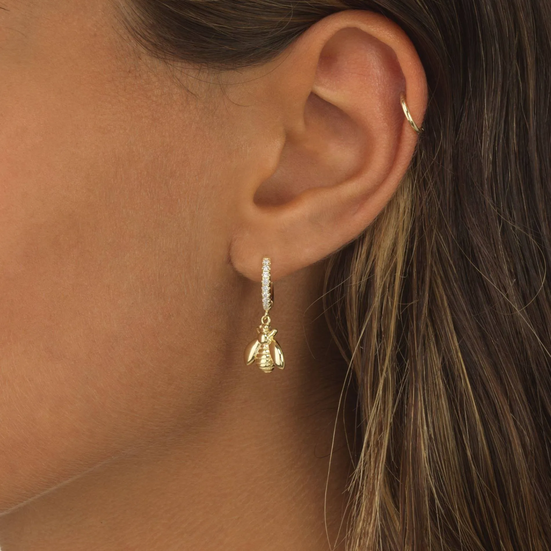 Bee Huggie Earring