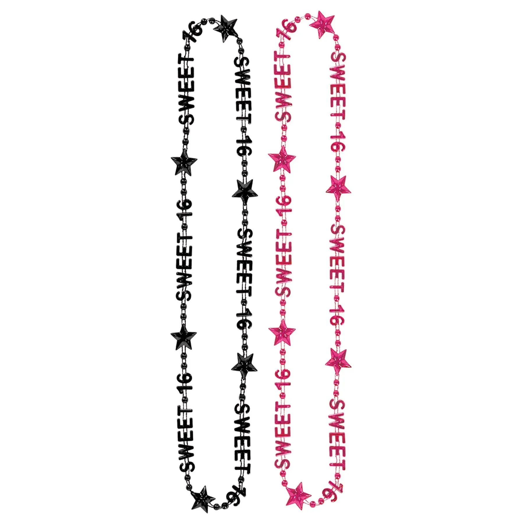 Beistle Sweet 16 Beads-Of-Expression (2/Pkg) - Party Supply Decoration for Sweet 16