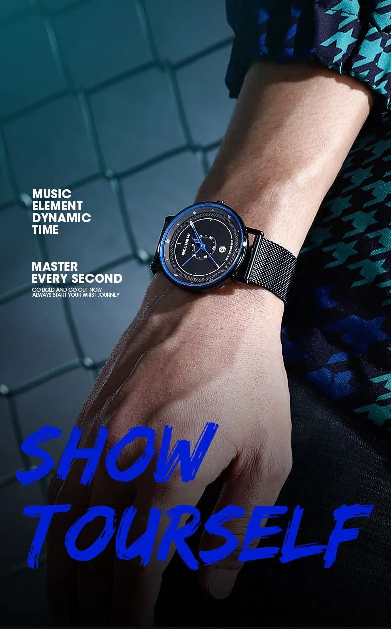 BELUSHI New Fashion Men Watches Top Brand Sport Clock Mens Waterproof Quartz Watch Men Casual Wrist Watch Relogio Masculino