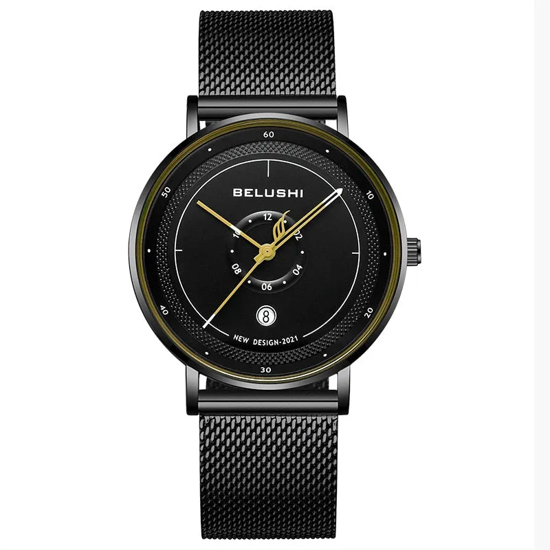 BELUSHI New Fashion Men Watches Top Brand Sport Clock Mens Waterproof Quartz Watch Men Casual Wrist Watch Relogio Masculino