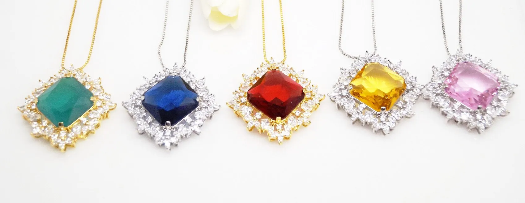 Big Citrine Pendant with Chain