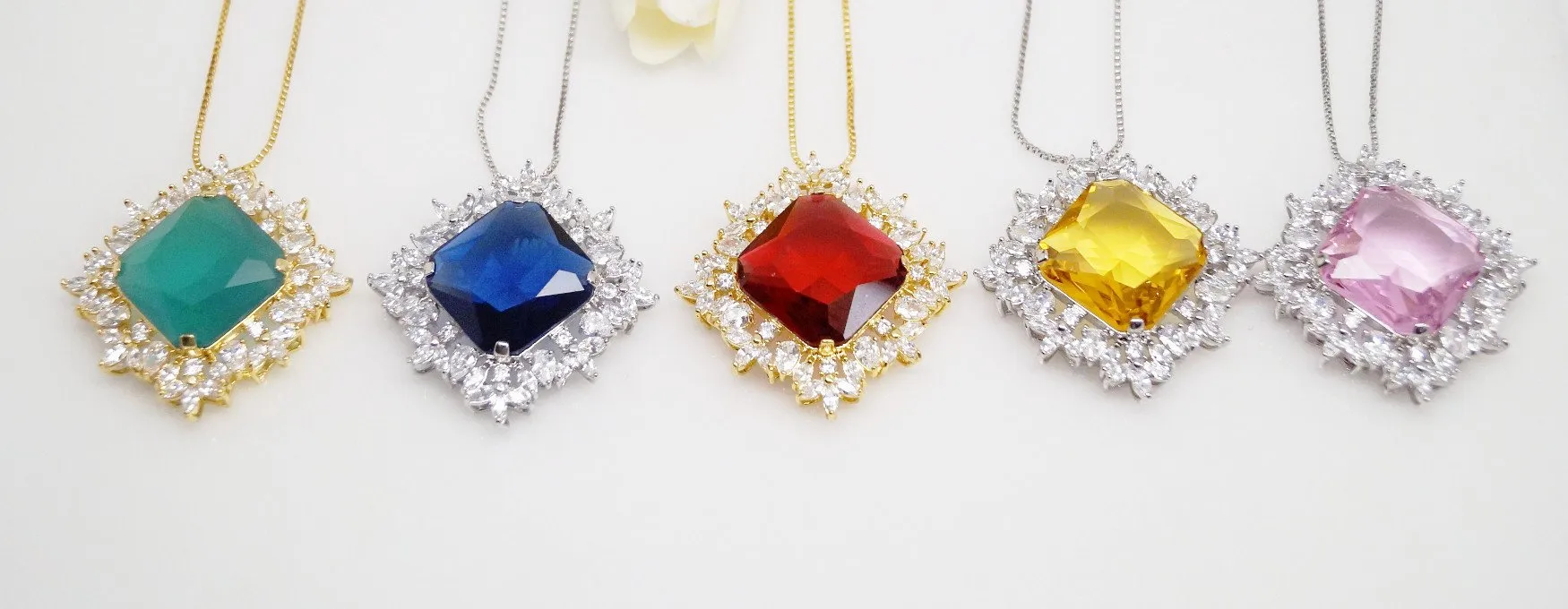Big Citrine Pendant with Chain