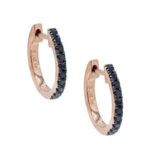 Black Diamond Huggies 14K